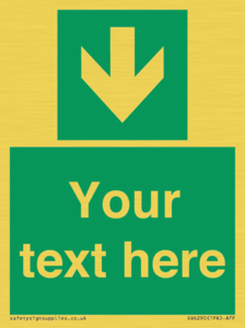 Safe condition Custom arrow down sign